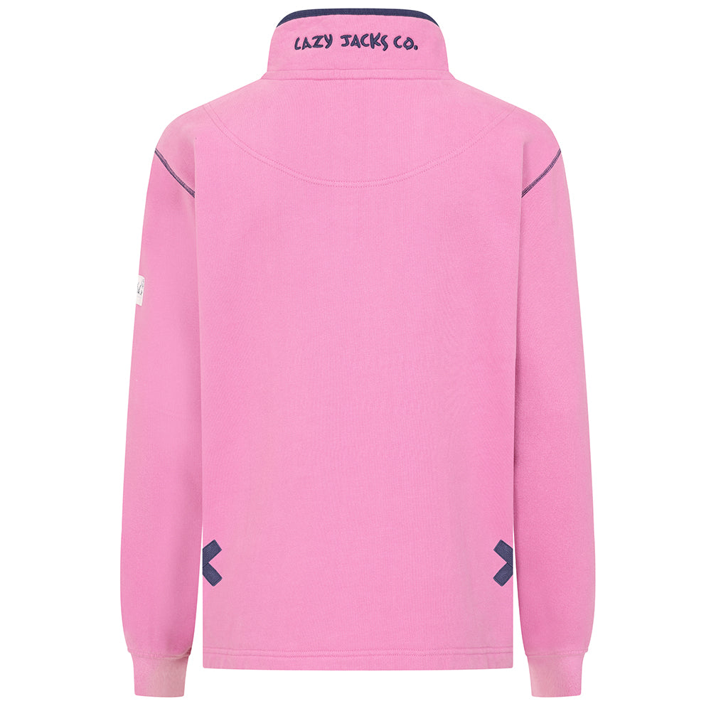 LJ3 - Ladies' 1/4 Zip Sweatshirt - Candyfloss