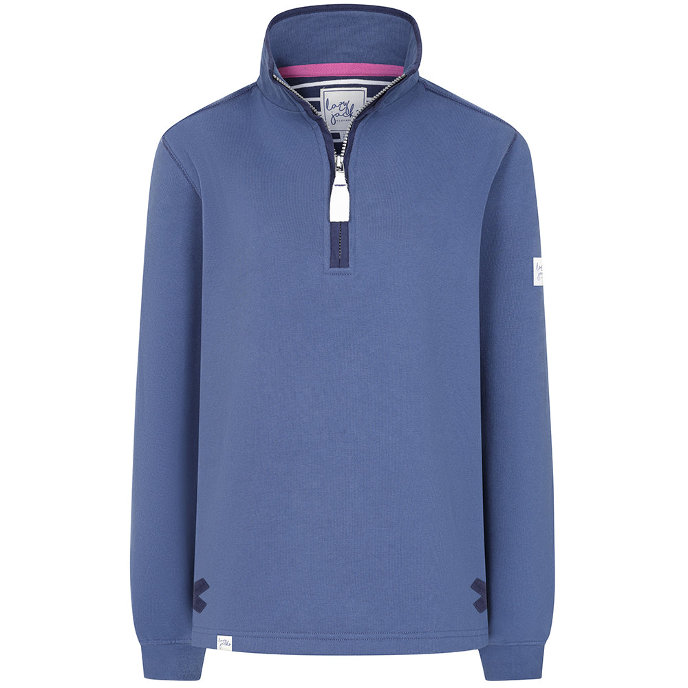 LJ3 - Ladies 1/4 Zip Sweatshirt - Denim