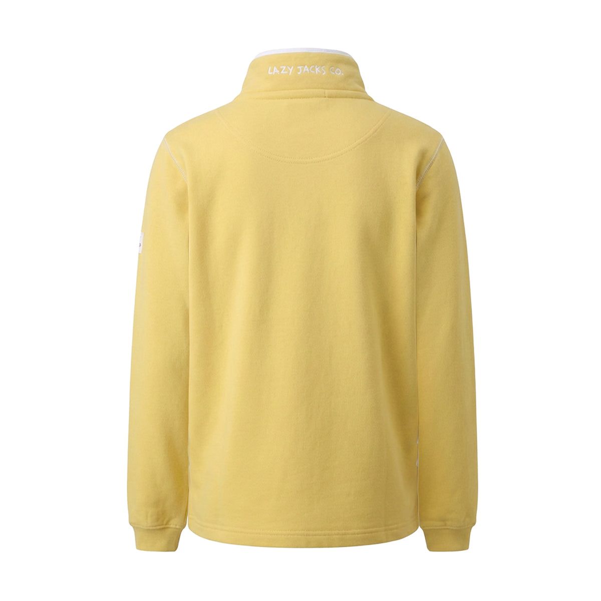 LJ3 - Supersoft 1/4 Zip Sweatshirt - Lemon With White Trim