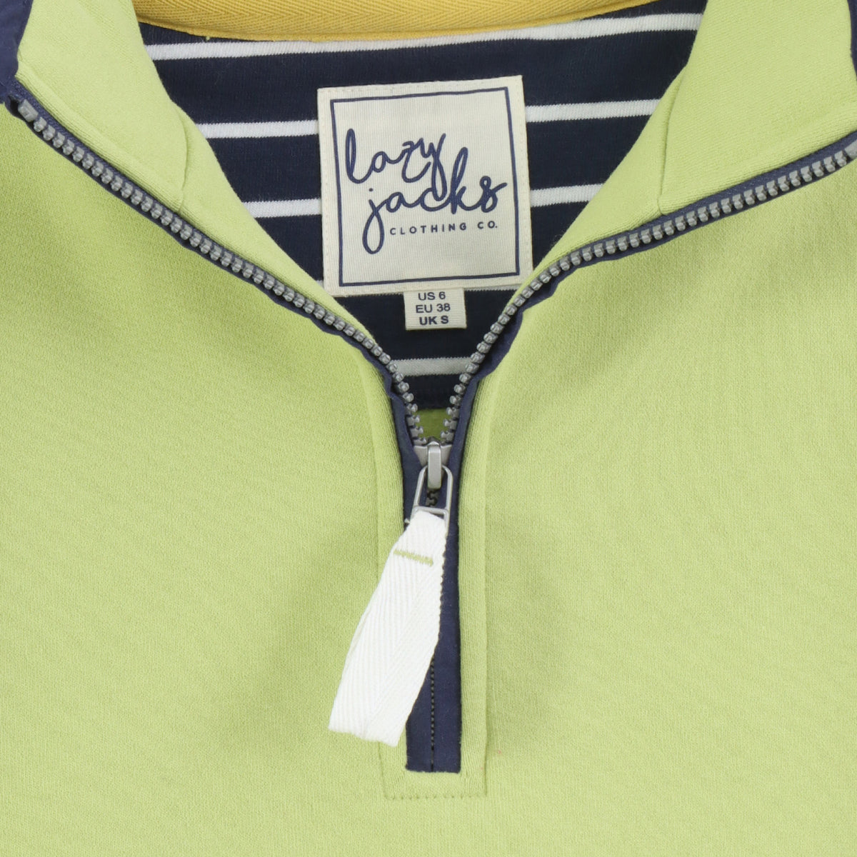 LJ3 - Ladies 1/4 Zip Sweatshirt - Lime