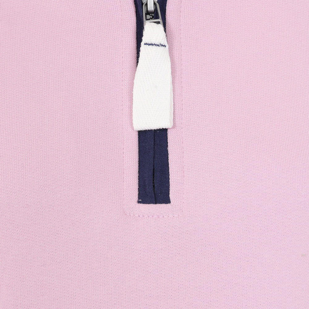 LJ3 - Ladies 1/4 Zip Sweatshirt - Pink