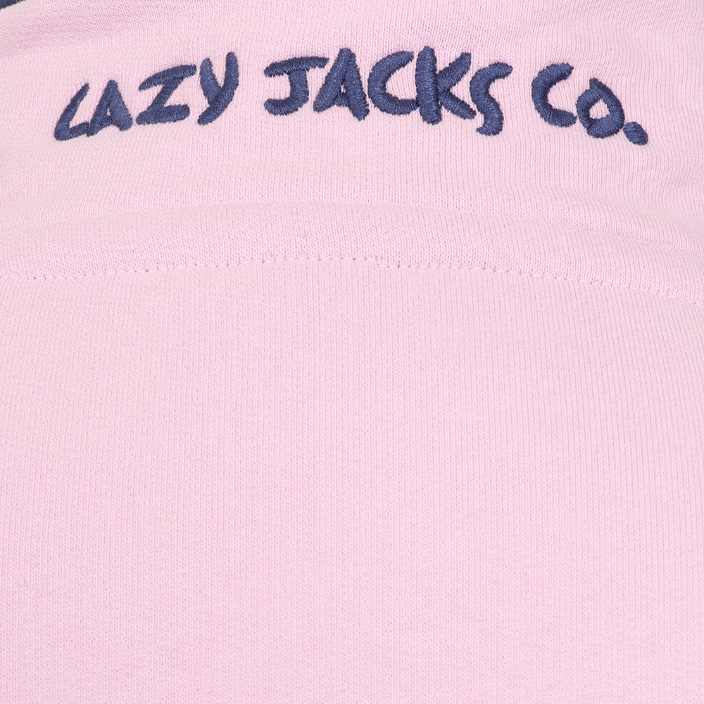 LJ3 - Ladies 1/4 Zip Sweatshirt - Pink