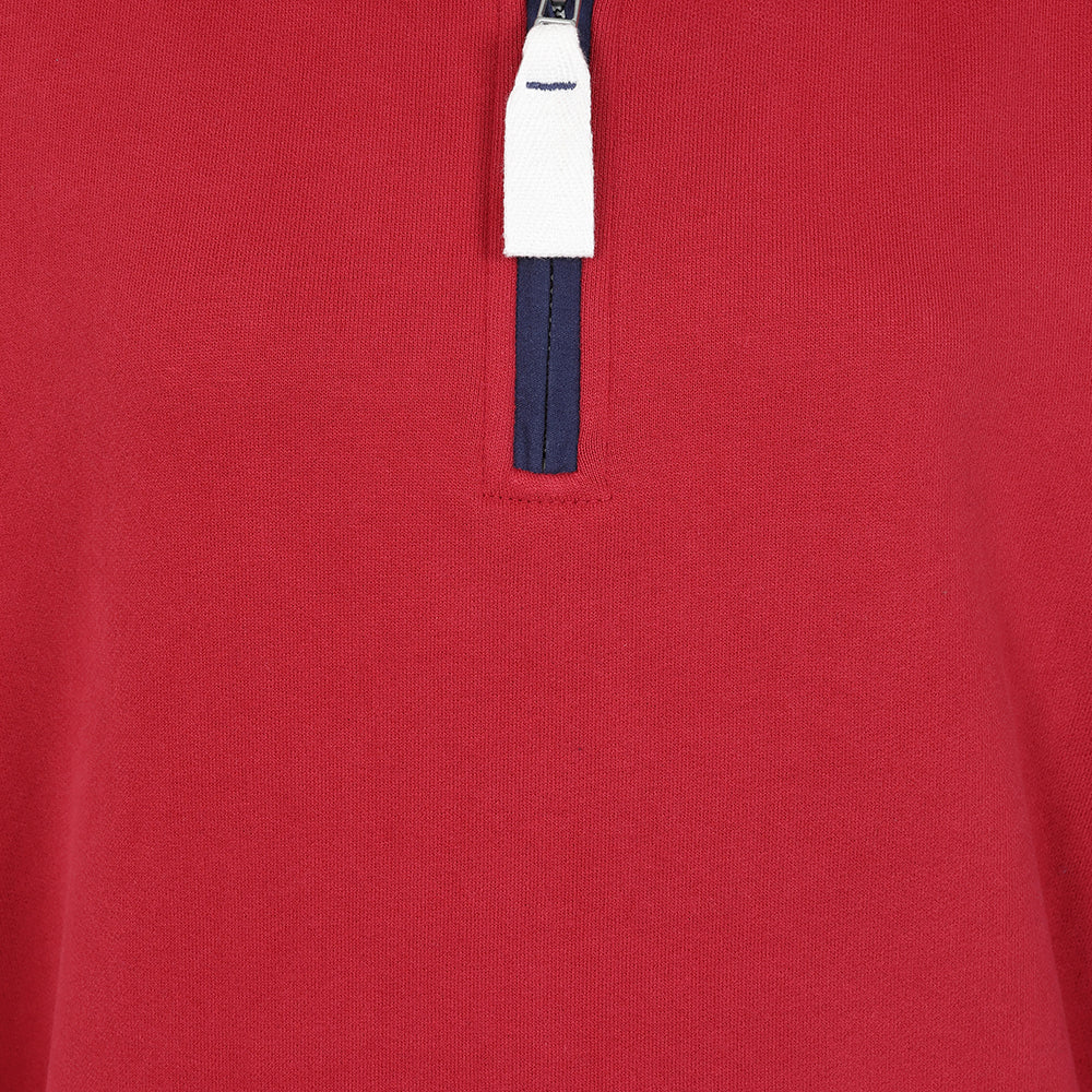 LJ3 - Ladies Quarter Zip Sweatshirt - Red
