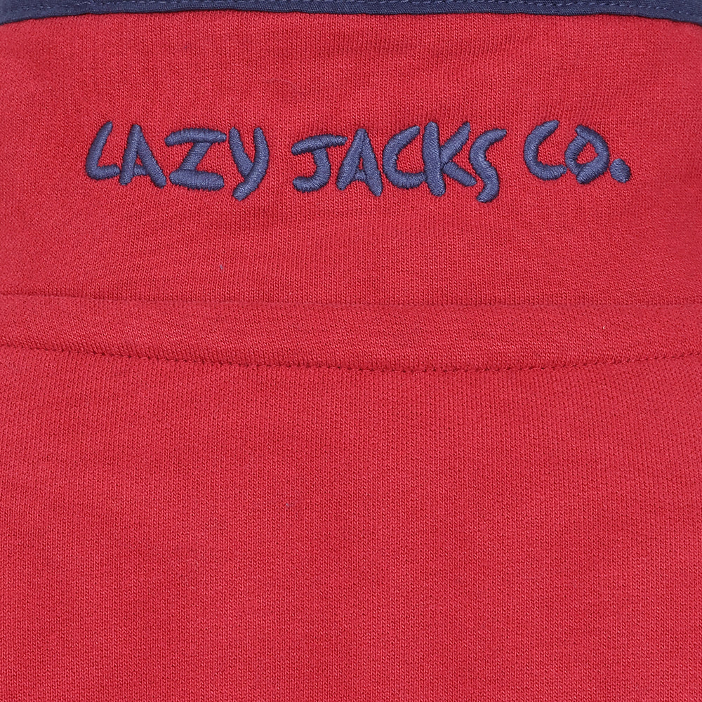 LJ3 - Ladies Quarter Zip Sweatshirt - Red