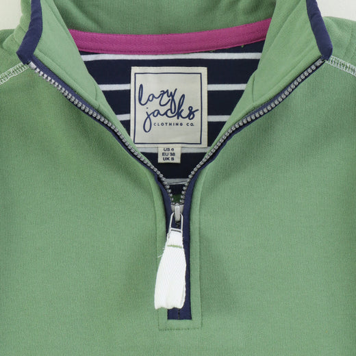 LJ3 - Ladies 1/4 Zip Sweatshirt - Samphire