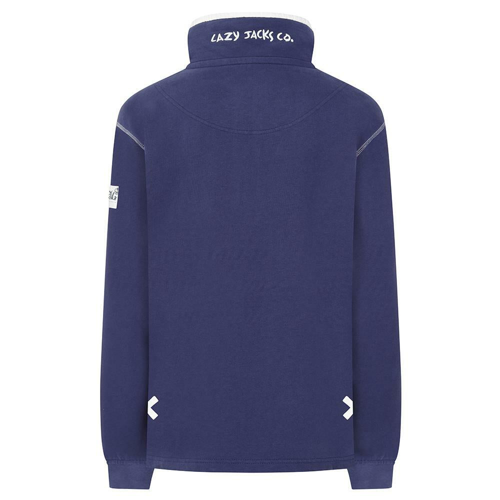 LJ3 - Ladies Quarter Zip Sweatshirt - Twilight with White Trim