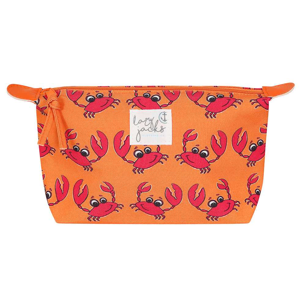 Cosmetic and Wash Bag Pair - Crab