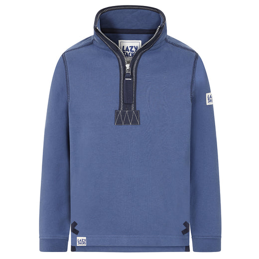 LJ40C - Boy's 1/4 Zip Sweatshirt - Denim