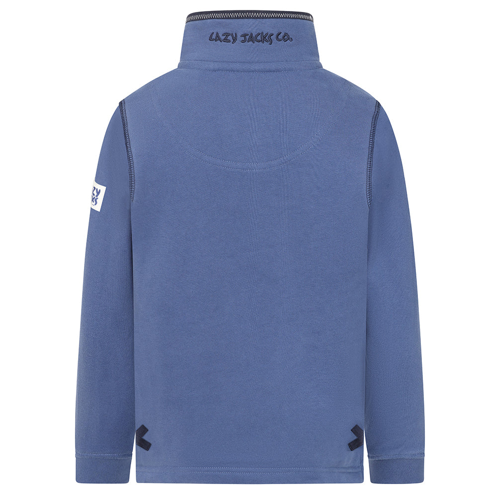 LJ40C - Boy's 1/4 Zip Sweatshirt - Denim