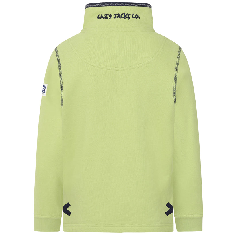 LJ40C - Boy's 1/4 Zip Sweatshirt - Lime