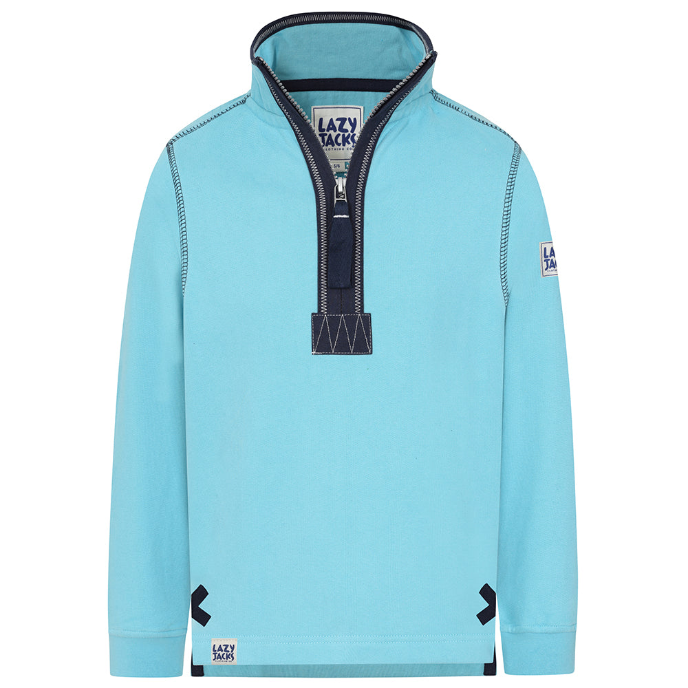 LJ40C - Boy's 1/4 Zip Sweatshirt - Spearmint