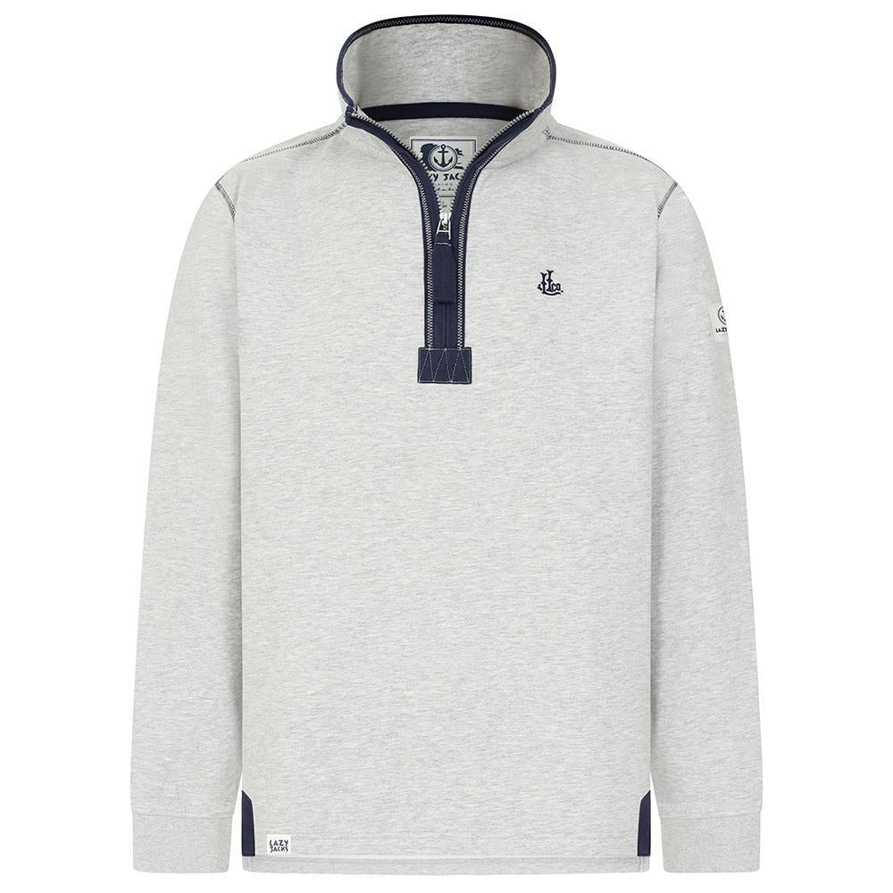 LJ40 - Men's Quarter Zip Sweatshirt - Grey Marle