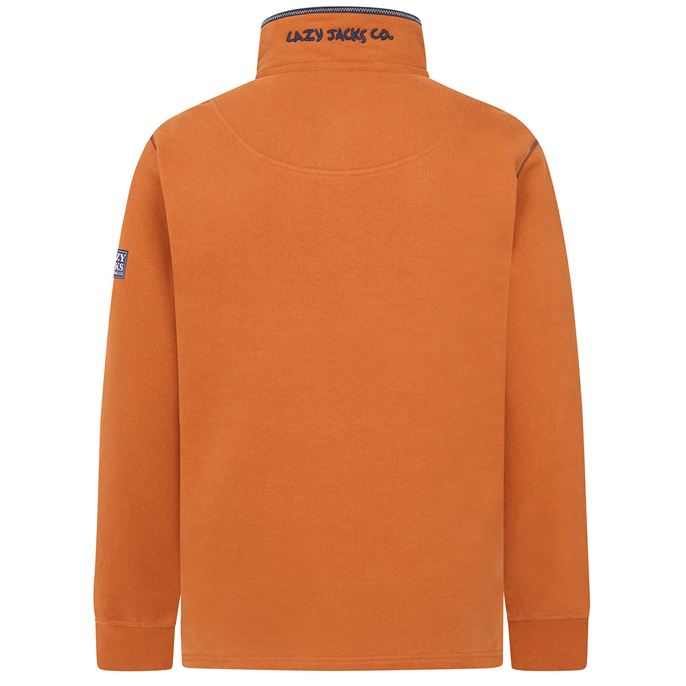 LJ40 - Mens 1/4 Zip Sweatshirt - Orange