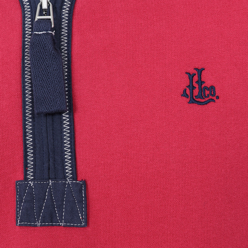 LJ40 - Men's 1/4 Zip Sweatshirt - Rouge