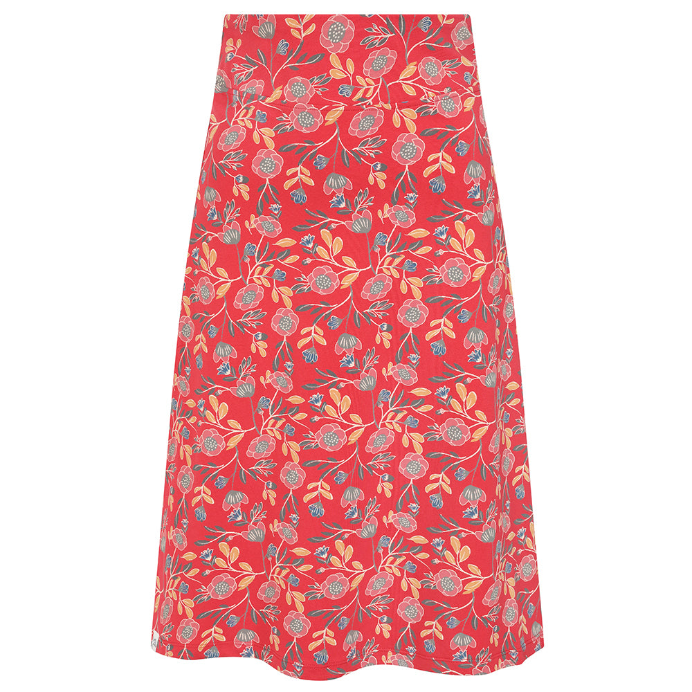LJ41 - Printed Jersey Skirt - Garland Flowers