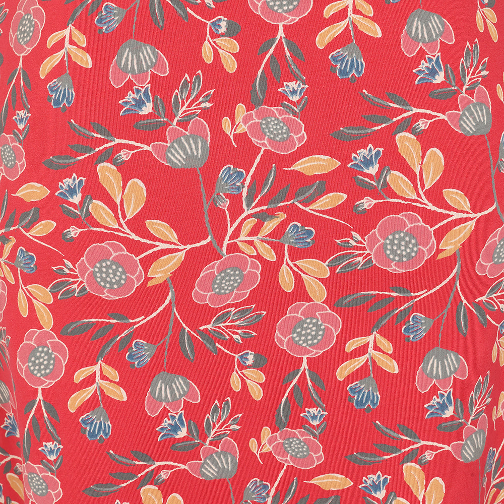LJ41 - Printed Jersey Skirt - Garland Flowers