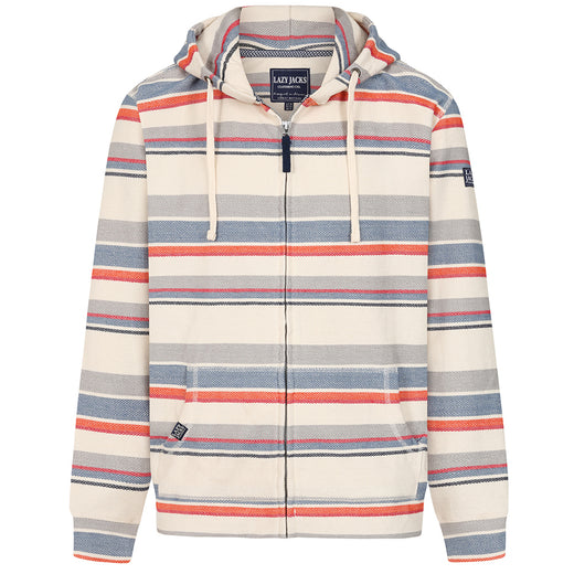 LJ43S - Men's Textured Full Zip Hoody - Stone