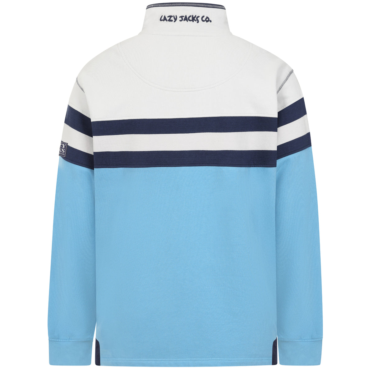 LJ51 - Men's Striped 1/4 Zip Sweatshirt - Ocean