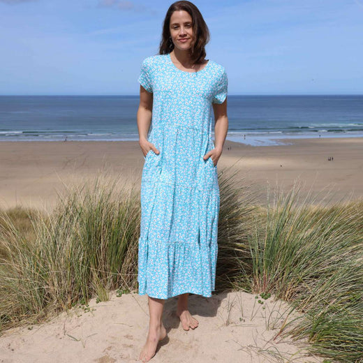 LJ520 - Patterned Maxi Dress - Buttercup