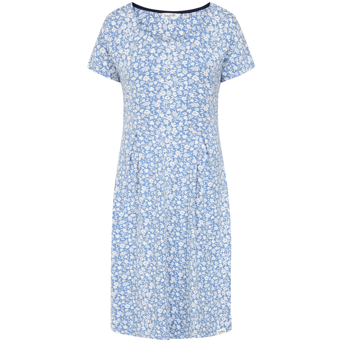 LJ523 - Printed Dress - Flora Blue