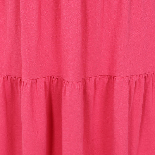 LJ524 - Ladies Tiered Dress - Cherry