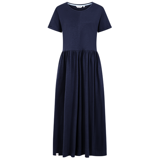 LJ525 - Ladies Long Gathered Dress - Midnight