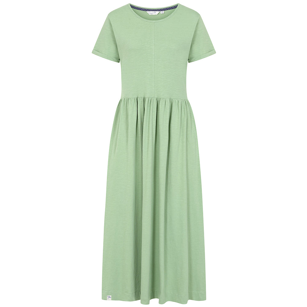 LJ525 - Ladies Long Gathered Dress - Grass