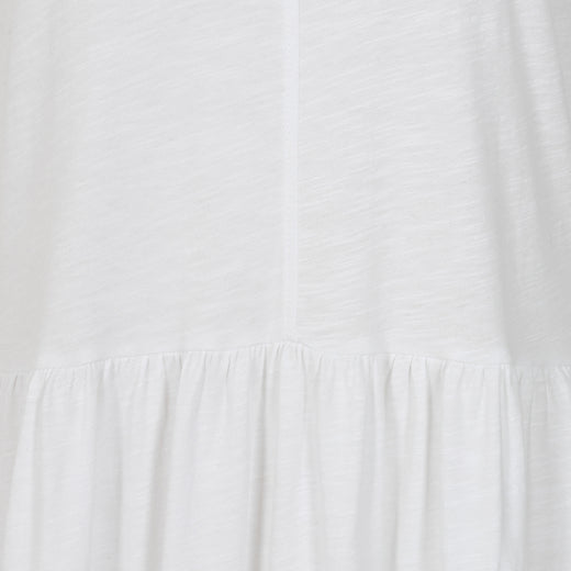 LJ525 - Ladies Long Gathered Dress - White