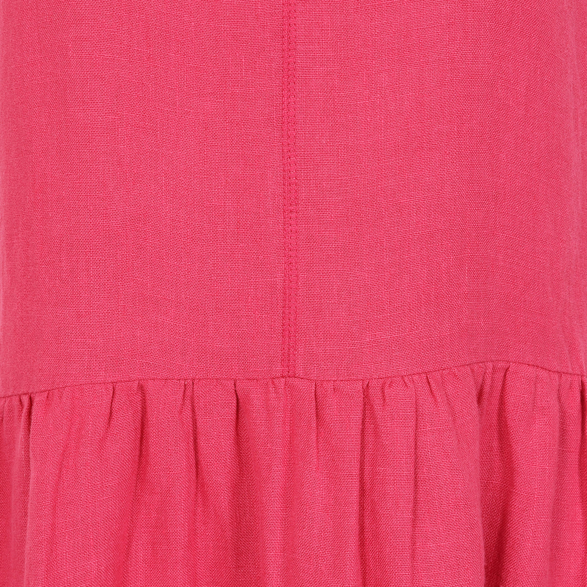 LJ526 - Long Linen Dress - Cherry