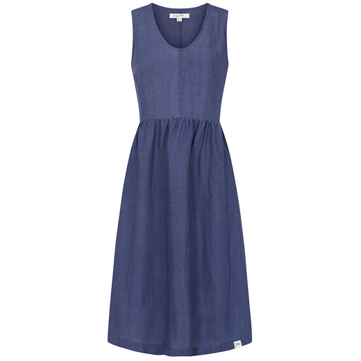 LJ526 - Long Linen Dress - Twilight
