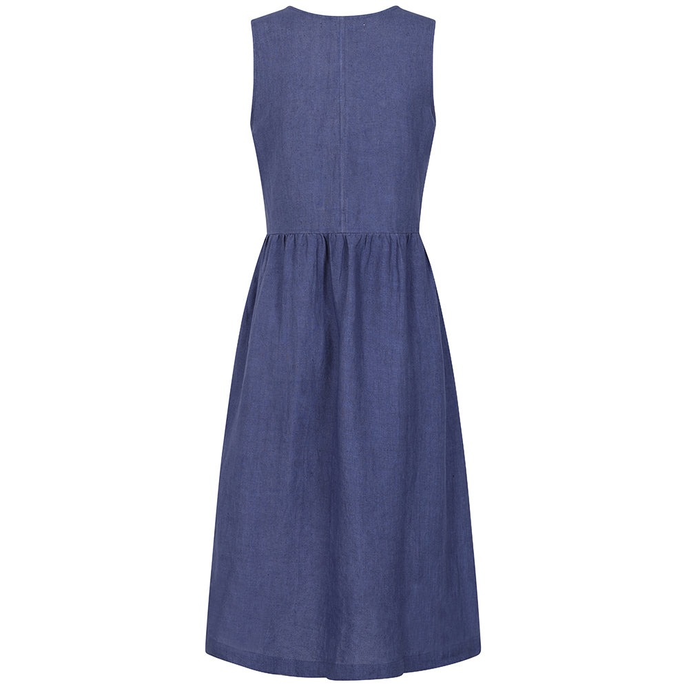 LJ526 - Long Linen Dress - Twilight