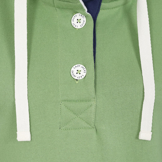 LJ5 - Ladies Button Neck Sweatshirt - Grass