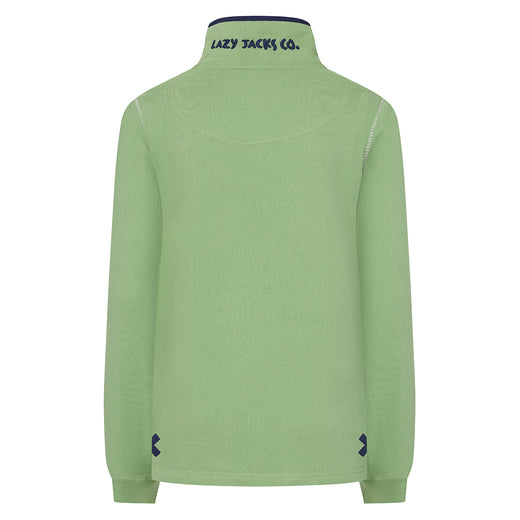 LJ5 - Ladies Button Neck Sweatshirt - Grass