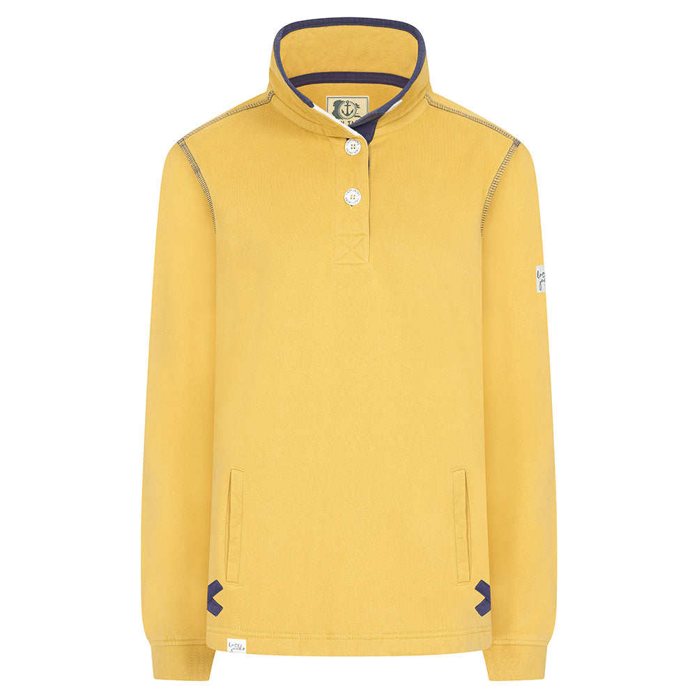LJ5 - Ladies' Button Neck Sweatshirt - Heather
