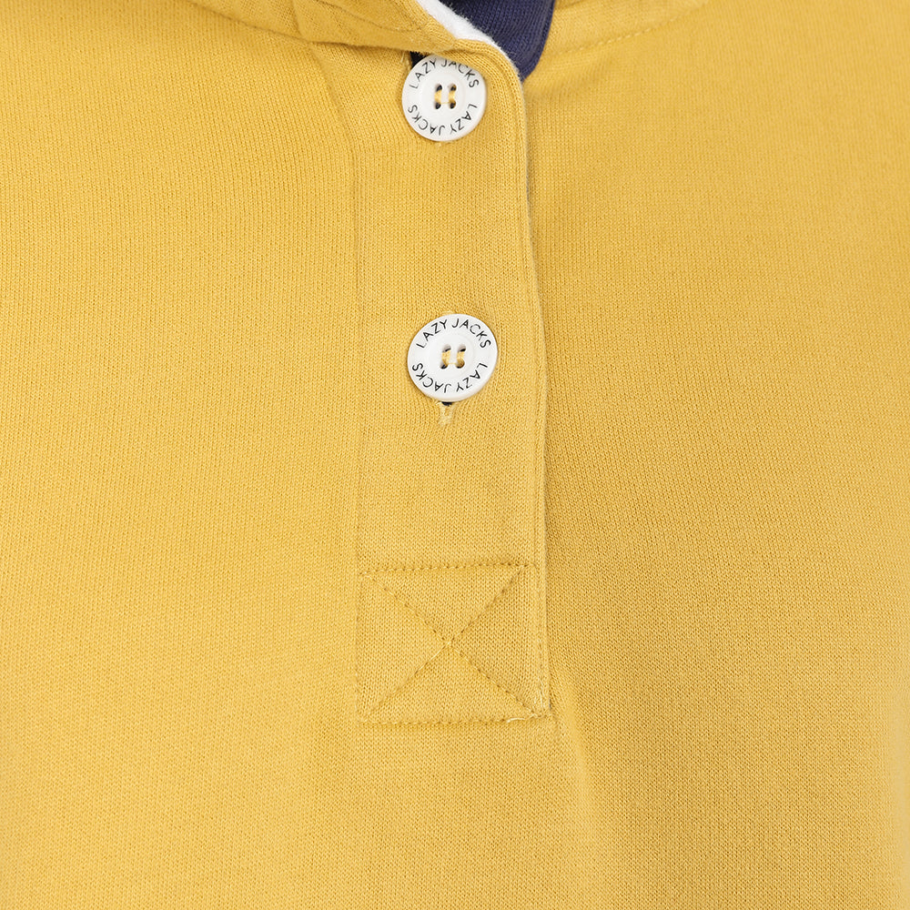 LJ5 - Ladies' Button Neck Sweatshirt - Heather