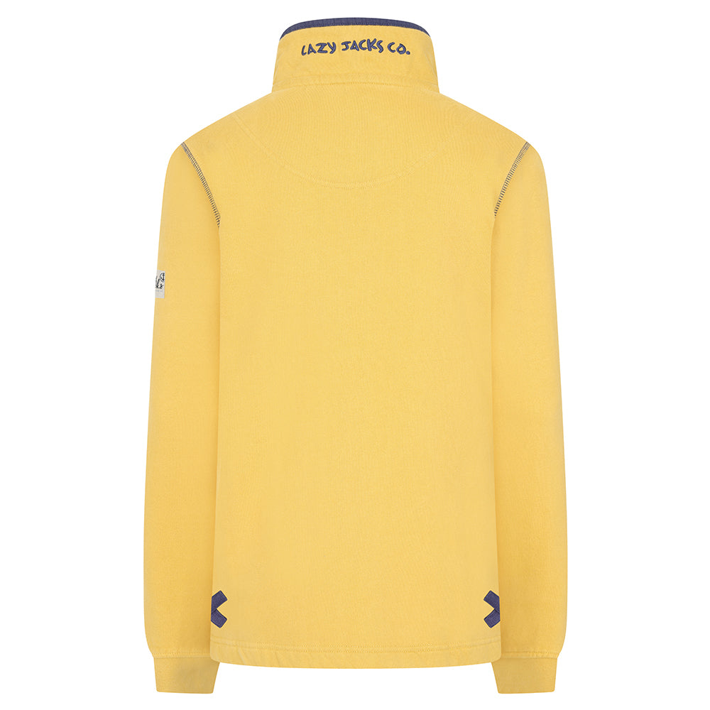 LJ5 - Ladies' Button Neck Sweatshirt - Heather