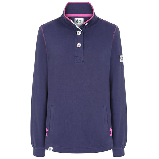 LJ5 - Ladies' Button Neck Sweatshirt - Twilight