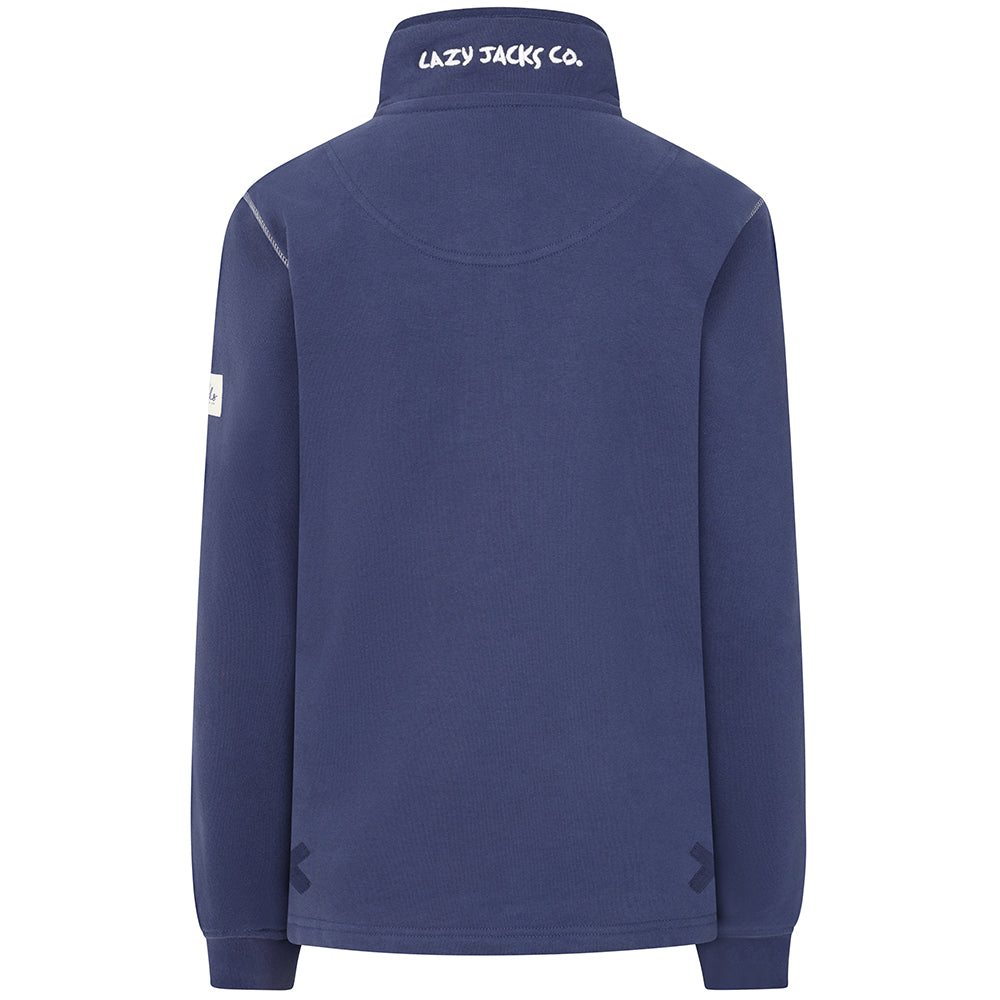 LJ5 - Ladies Button Neck Sweatshirt - Twilight