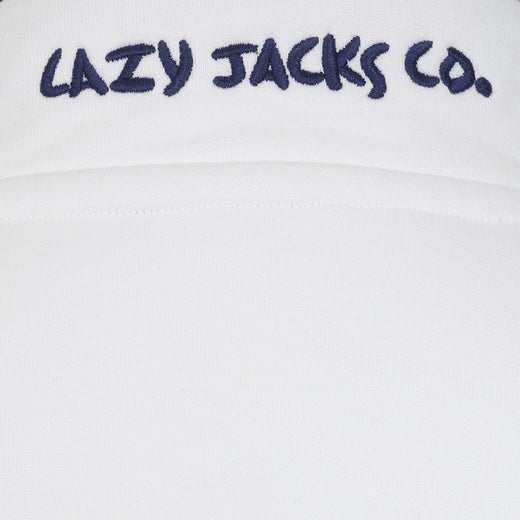LJ5 - Ladies Button Neck Sweatshirt - White