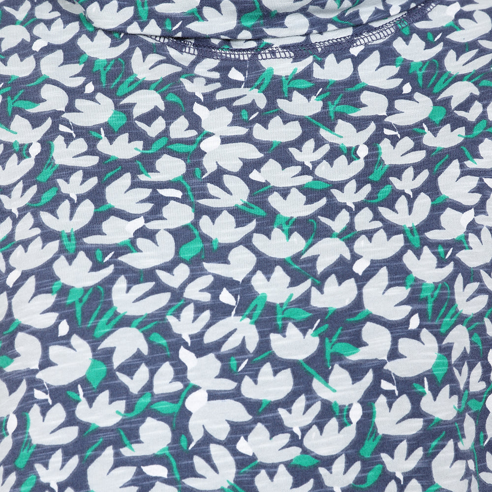 LJ63P - Printed Polo Neck Sweatshirt - Emerald