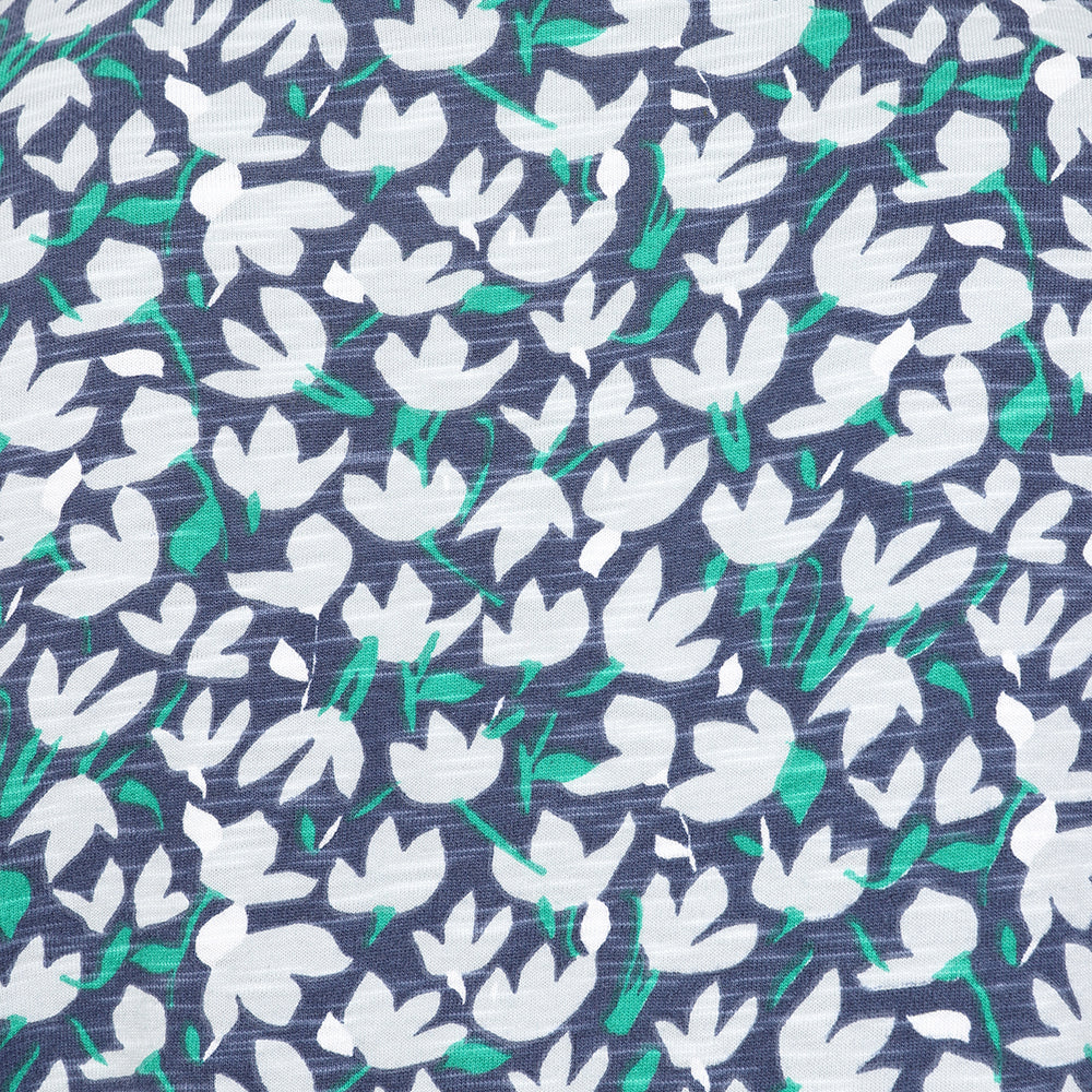 LJ63P - Printed Polo Neck Sweatshirt - Emerald