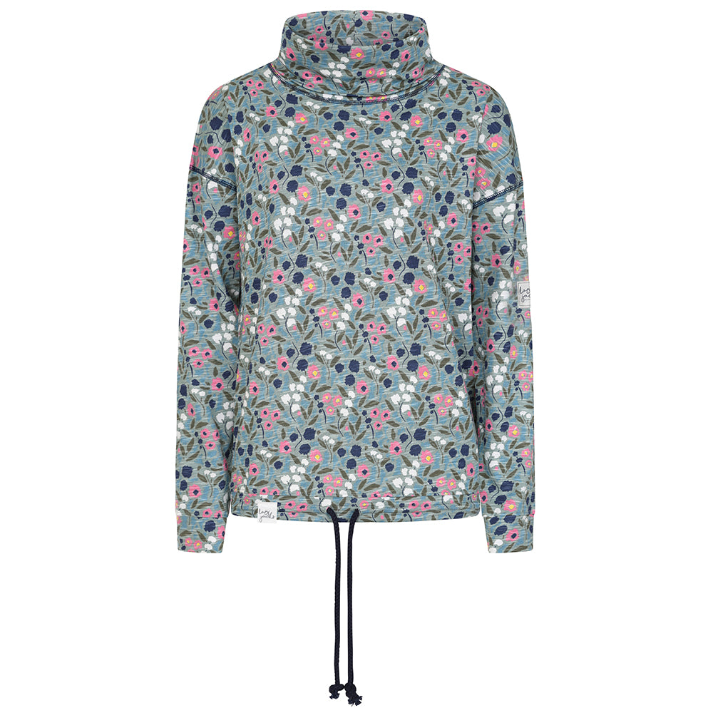 LJ63P - Ladies' Patterned Roll Neck Sweatshirt - Pansy