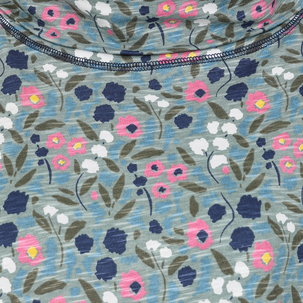 LJ63P - Ladies' Patterned Roll Neck Sweatshirt - Pansy