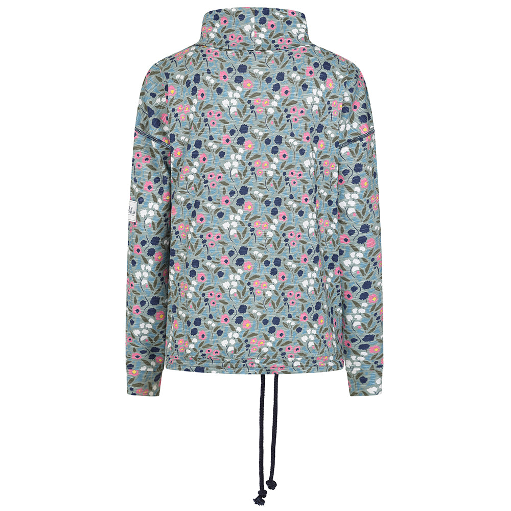 LJ63P - Ladies' Patterned Roll Neck Sweatshirt - Pansy