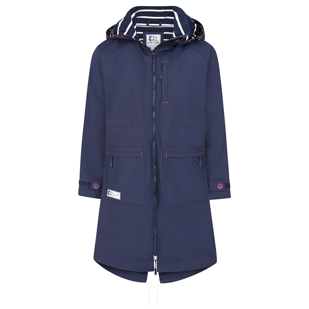 LJ67 - Ladies' Long Waterproof Coat - Marine
