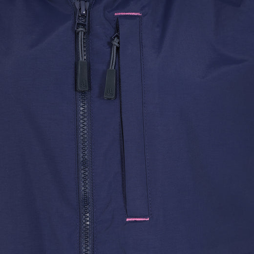 LJ67 - Ladies Long Waterproof Coat - Marine Posy