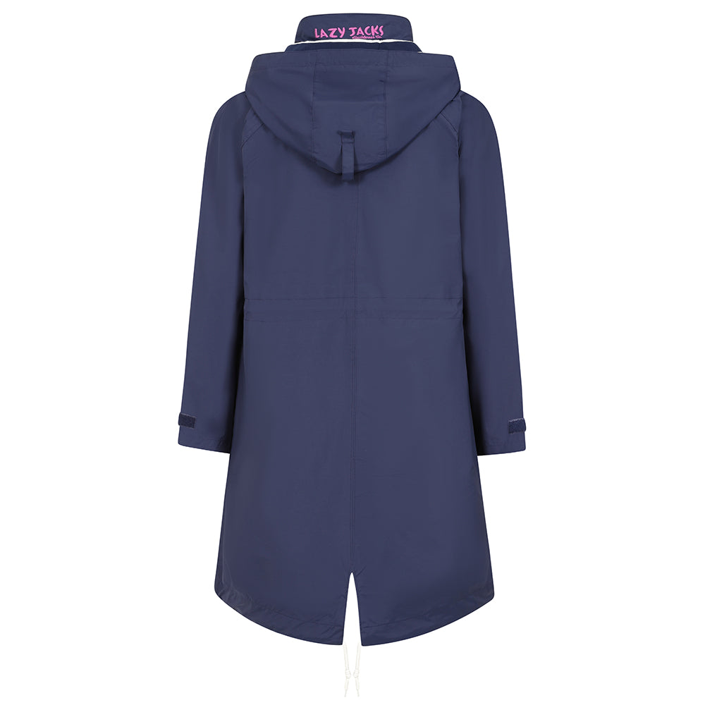LJ67 - Ladies' Long Waterproof Coat - Marine