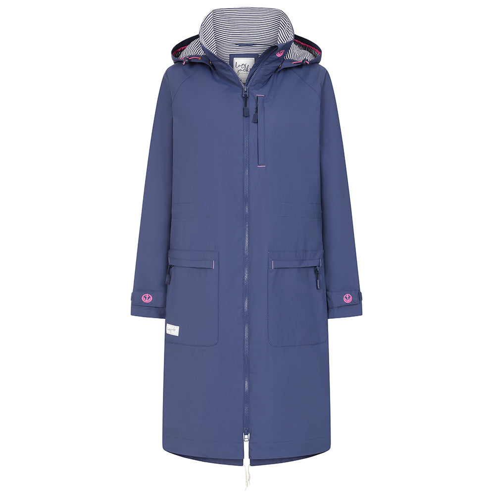 LJ67 - Ladies Long Waterproof Coat - Twilight