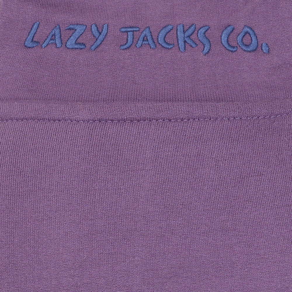 LJ6 - Striped Button Neck Sweatshirt - Loganberry