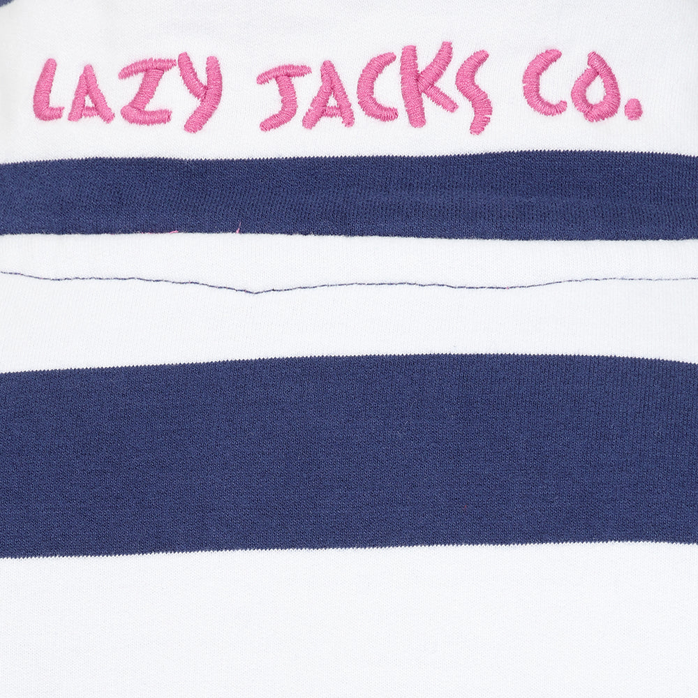 LJ6 - Ladies Button Neck Sweatshirt - Twilight